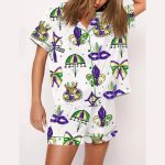 Coquette Mardi Gras Bow Pajama Set