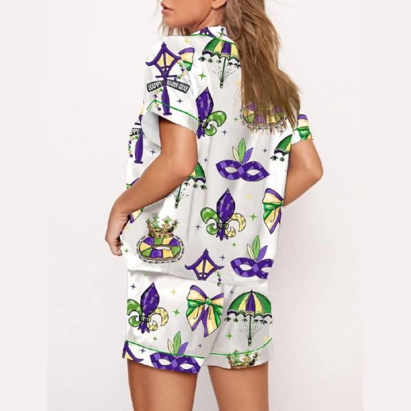 Coquette Mardi Gras Bow Pajama Set