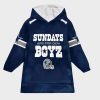 Cowboys Sundays Are For Dem Boyz Football Unisex Blanket Hoodie