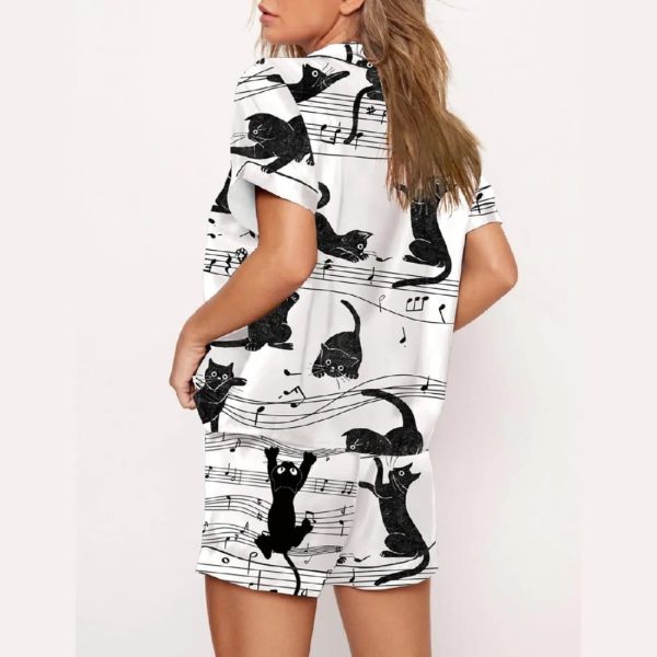 Cute Cat Music Pajama Set