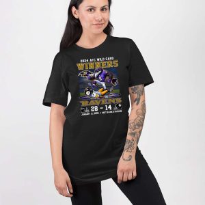 2024 AFC Wild Card Winners Ravens 28 14 Steelers Shirt 6