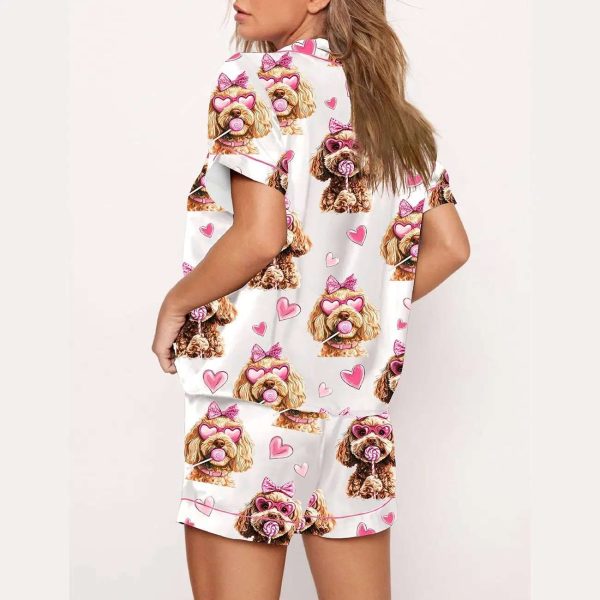 Dog Valentine Print Pajama Set