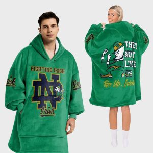 Fighting Irish They Not Like Us Football Blanket Hoodie 2