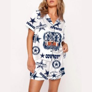 Go Cowboys Football Pajama Set1