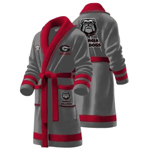 Bulldogs Custom Name Bathrobe 4