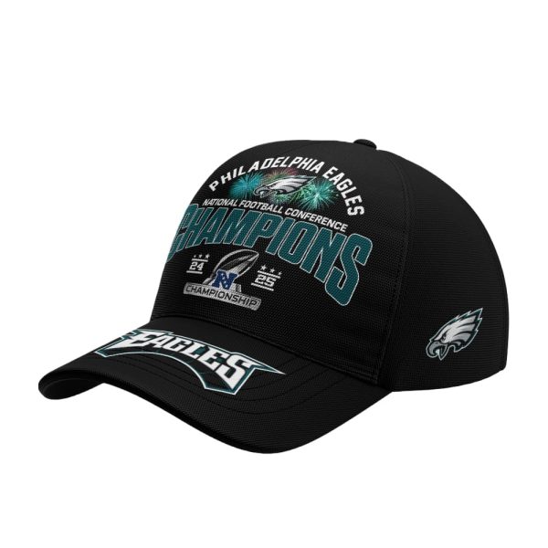 Eagles 2024-2025 NFC Champions All Over Printed Caps