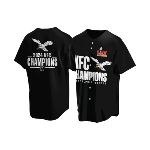 Eagles 2024 NFC Champions Baseball Jersey