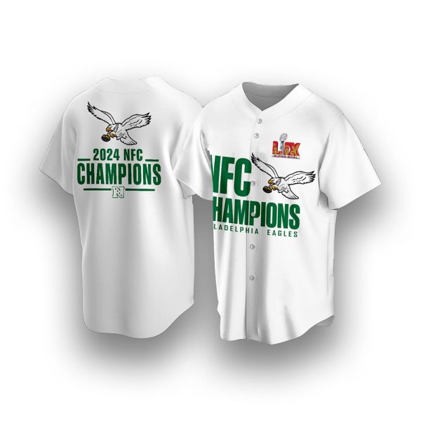 Eagles 2024 NFC Champions Baseball Jersey