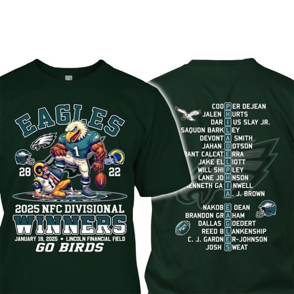 Eagles 28 – 22 Rams 2025 NFC Divisional Winners Shirt