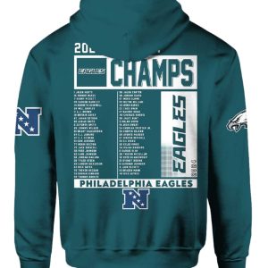 Eagles Fly Eagles Fly 2024 NFC East Champions Hoodie 3