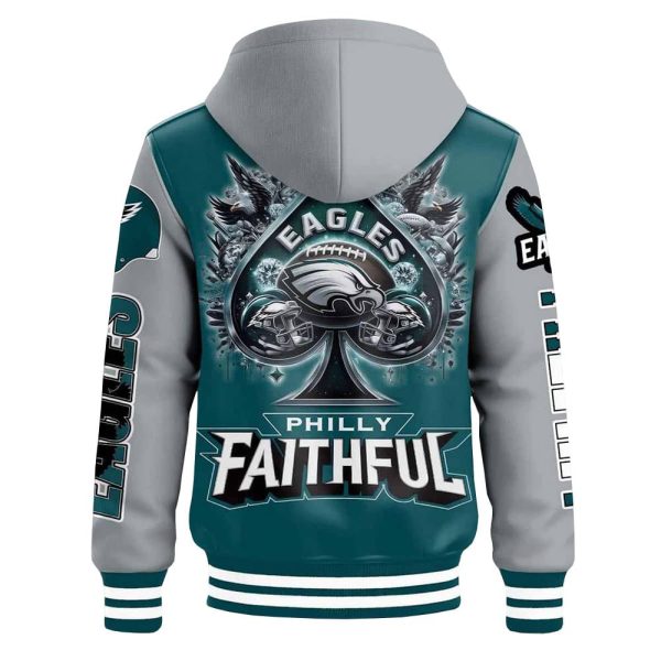 Eagles Philly Faithful Hooded Baseball Jacket