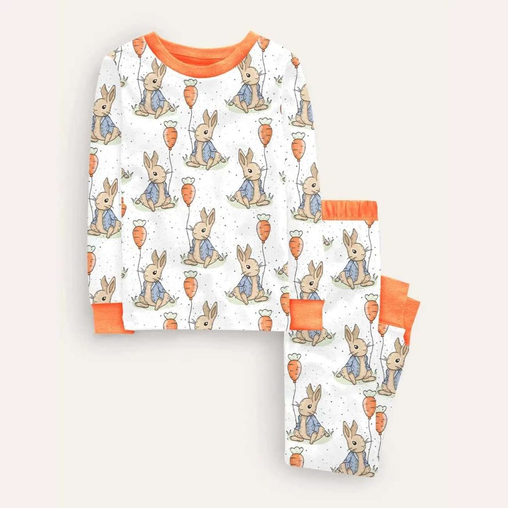 Easter Rabbit And Carrots Pajama Set