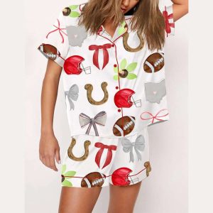 Ohio State Football Bows Print Pajama Set