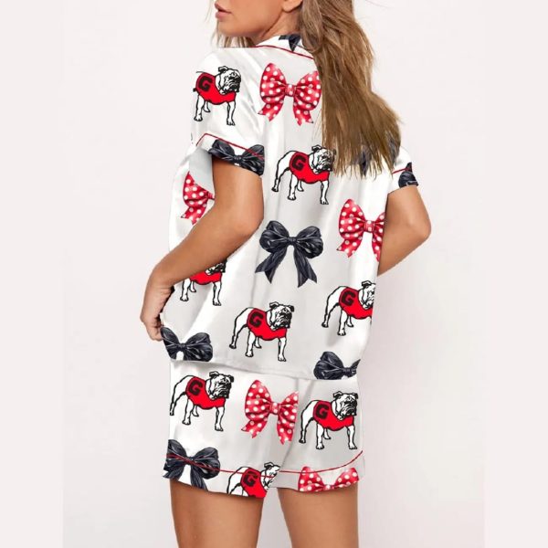 Georgia Football Coquette Bow Pajama Set