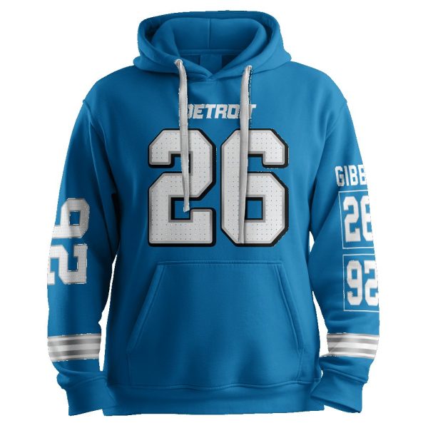 Gibbs 26 Detroit Football Unisex Hoodie