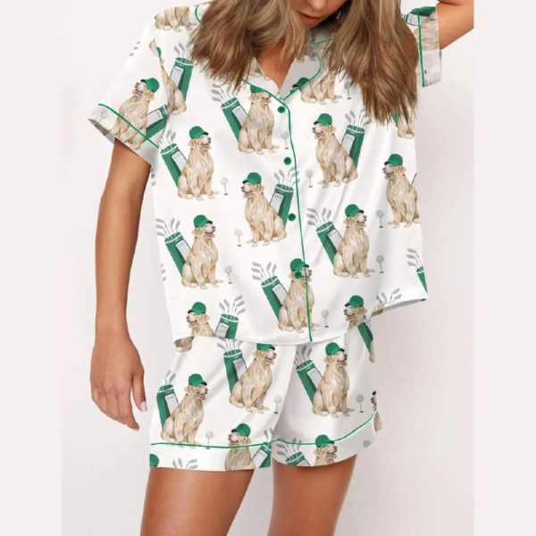 Golden Retriever Golf Pajama Set