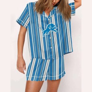 Lions Football Stripe Pajama Set