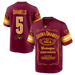 Jayden Daniels Commanders Old No 5 Jersey