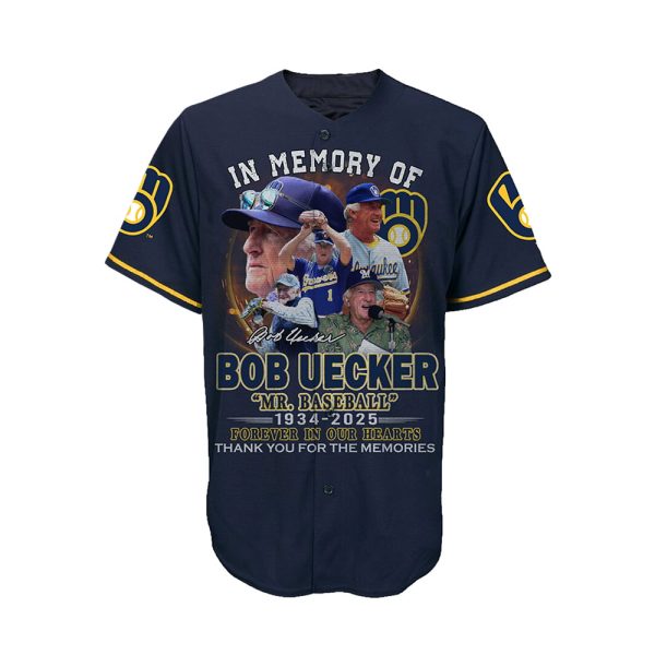 In Memory of Bob Uecker Bob Uecker 1934-2025 Baseball Jersey