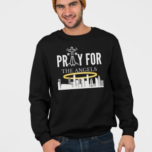 Womens Pray For LA California Print Casual Sweatshirt 3