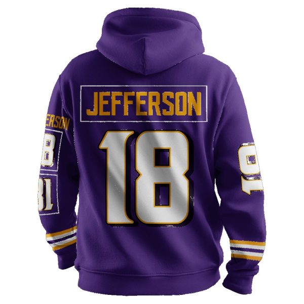 Jefferson 18 Minnesota Football Unisex Hoodie