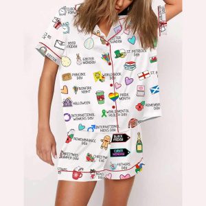 UK Yearly Events Planner Pajama Set