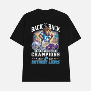 Back 2 Back NFC North Division Champions 2023 2024 Lion Shirt 1