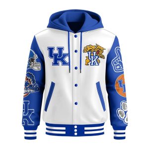 Kentucky Big Blue Nation Hooded Baseball Jacket 2