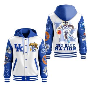 Kentucky Big Blue Nation Hooded Baseball Jacket