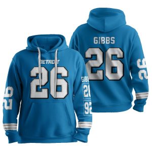 Gibbs 26 Detroit Football Unisex Hoodie