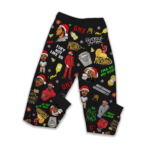 Kendrick Lamar All I Want For Christmas Is Mustard Pajama Set