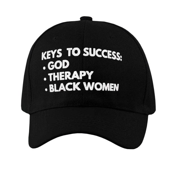 Keys To Success God Therapy Black Woman Hat