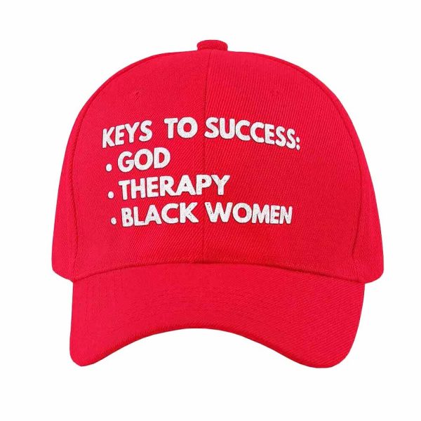 Keys To Success God Therapy Black Woman Hat