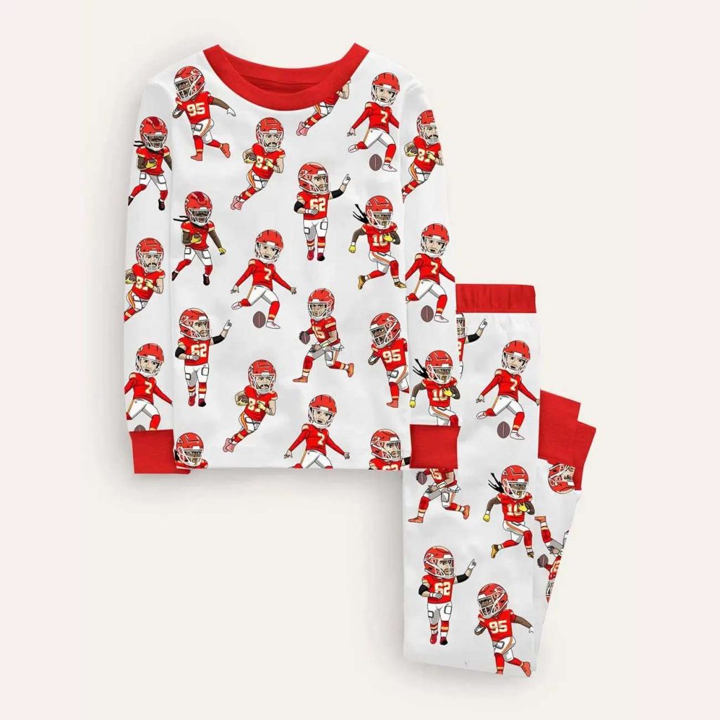 Kid's KC Chiefs Football Players Pajama Set