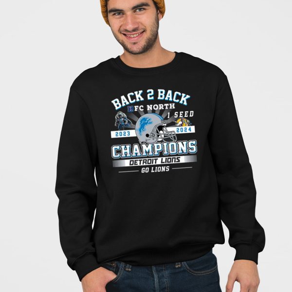 Lions Back 2 Back NFC North 2024 Champions Shirt