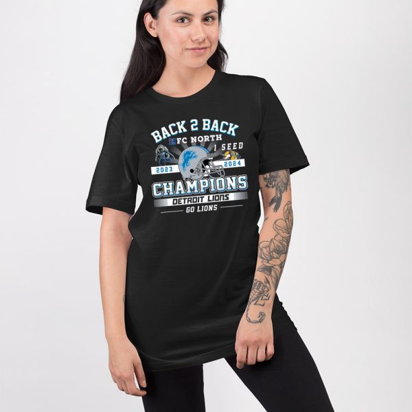 Lions Back 2 Back NFC North 2024 Champions Shirt