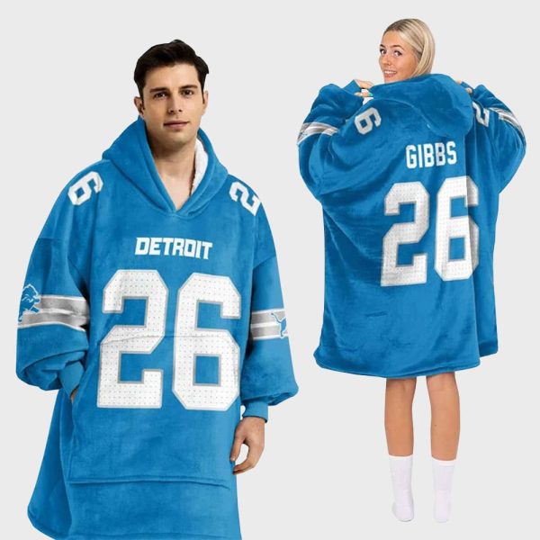 Lions Football 26 Unisex Blanket Hoodie