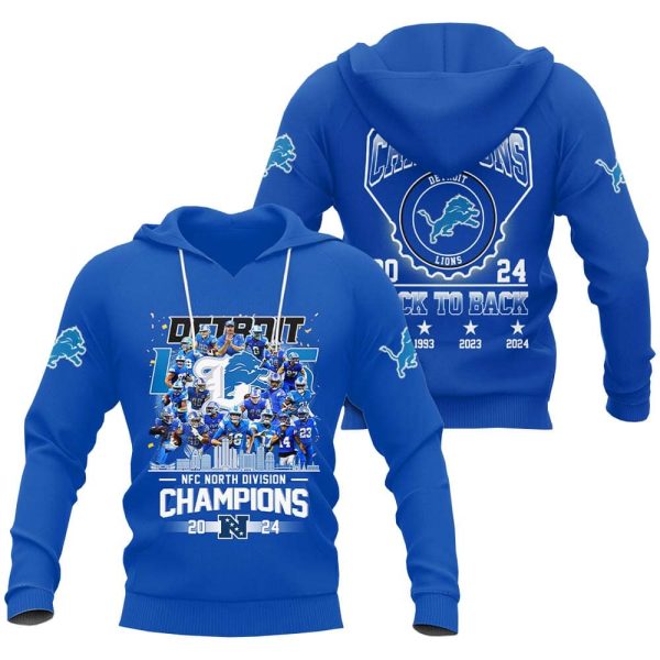 Lions NFC North Division Champions 2024 3D Shirt