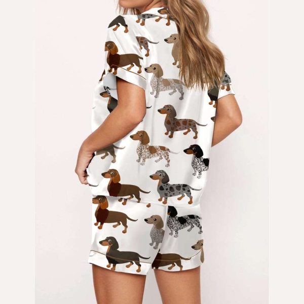 Longhaired Dachshund Satin Pajama Set