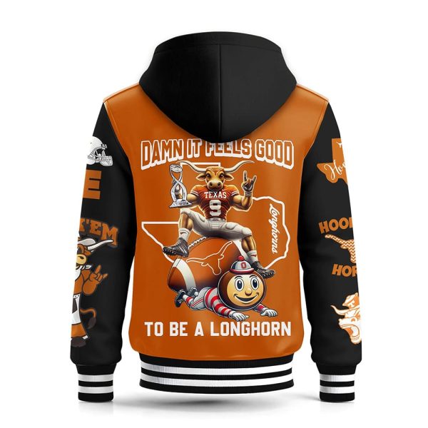 Longhorn Cotton Bowl Champions 2025 Hooded Baseball Jacket