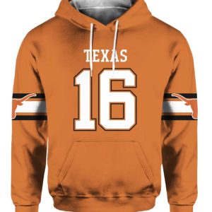 Longhorns Manning 16 Football Unisex Hoodie 2