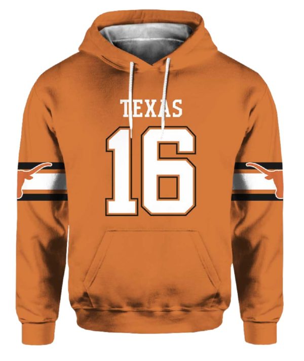 Longhorns Manning 16 Football Unisex Hoodie