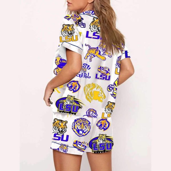 Louisiana State University LSU Short Sleeve Pajama Set