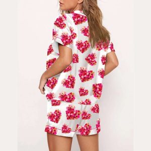 Valentine Day Heart Brushstroke Pajama Set2