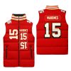 Mahomes 15 Kansas City Football 3D Unisex Puffer Vest