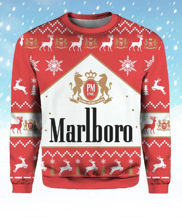 Marlboro Cigarette Ugly Christmas Sweater