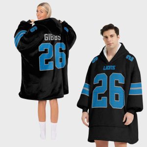 Jah G 26 Lions Football Unisex Blanket Hoodie