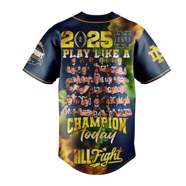 Notre Dame 2025 Play Like A Champion Today All Fight Baseball Jersey