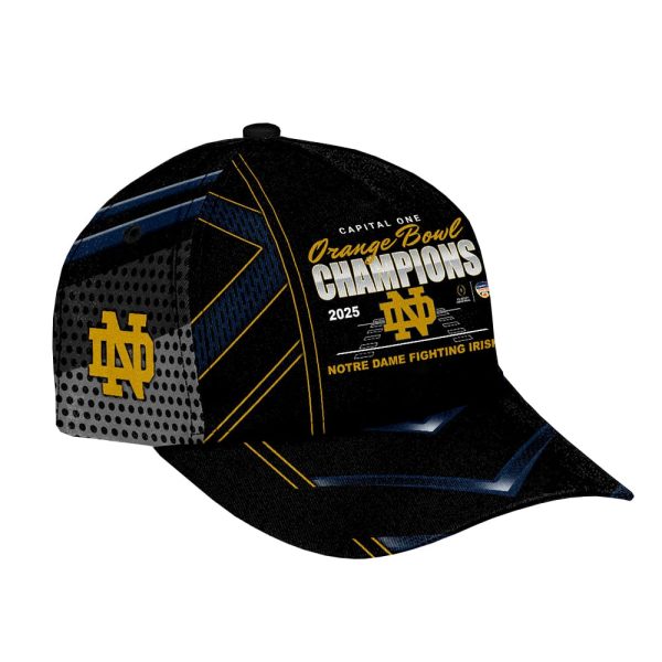 Notre Dame Football Capital One Orange Bowl Champions 2025 Classic Cap