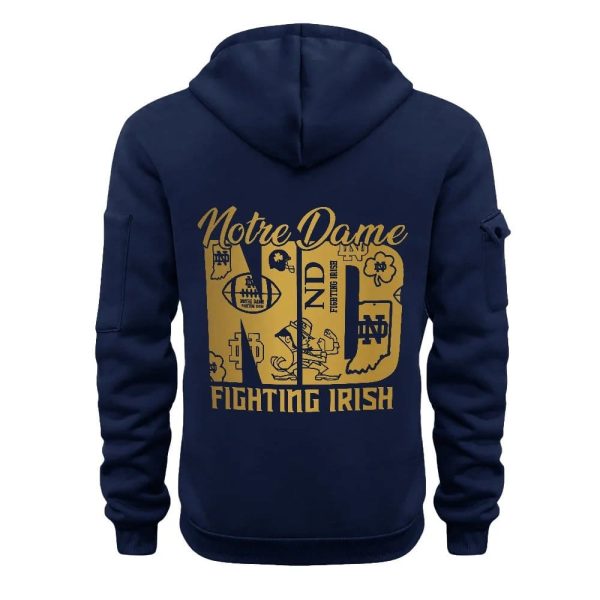 Notre Dame Football Quater Zip Hoodie